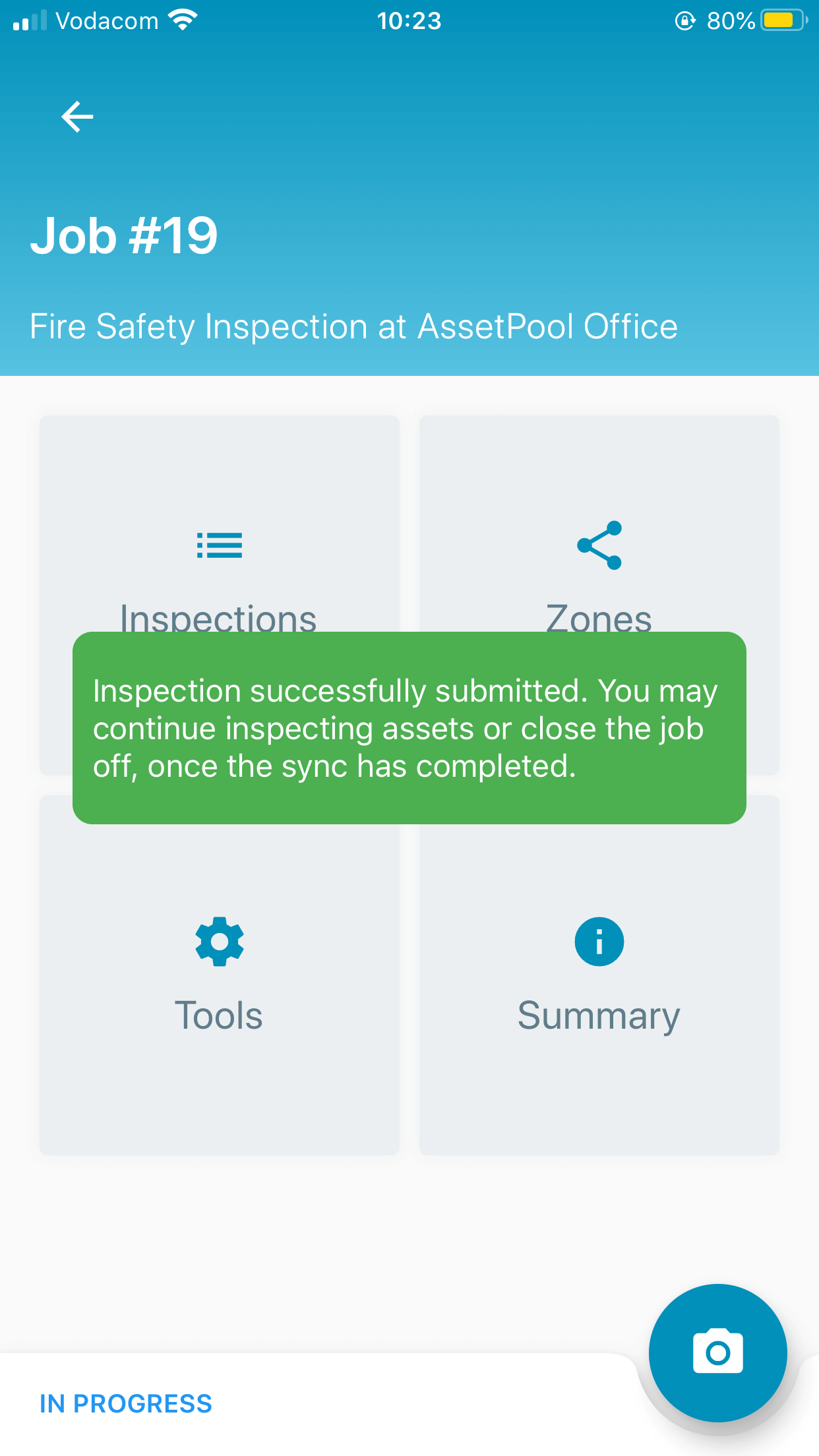assetpool inspection successful
