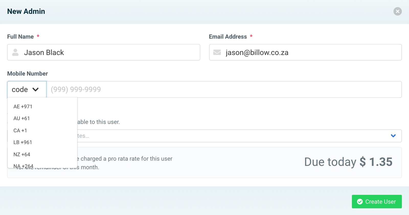assetpool admin user details