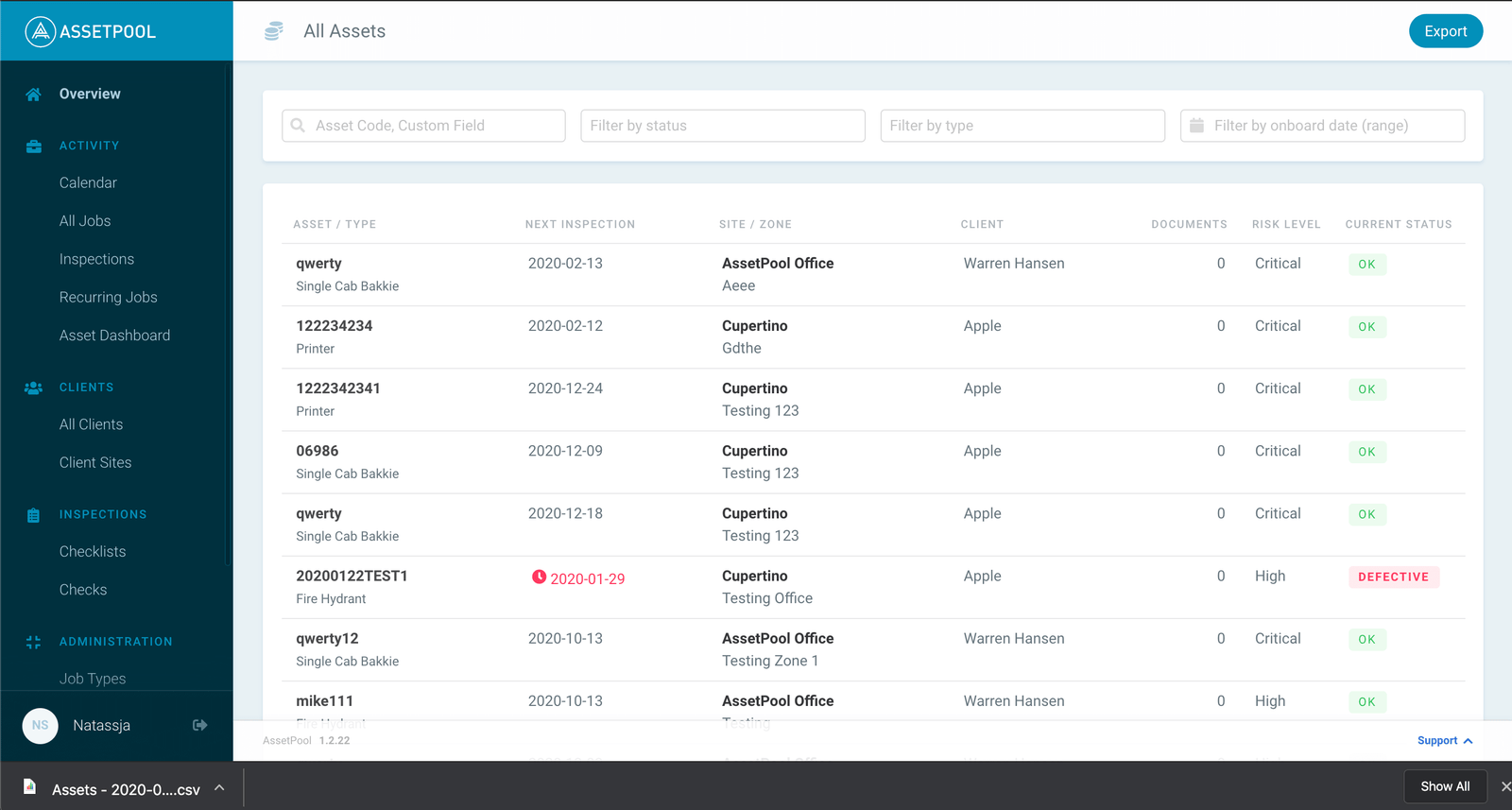 Assetpool Export Asset Download