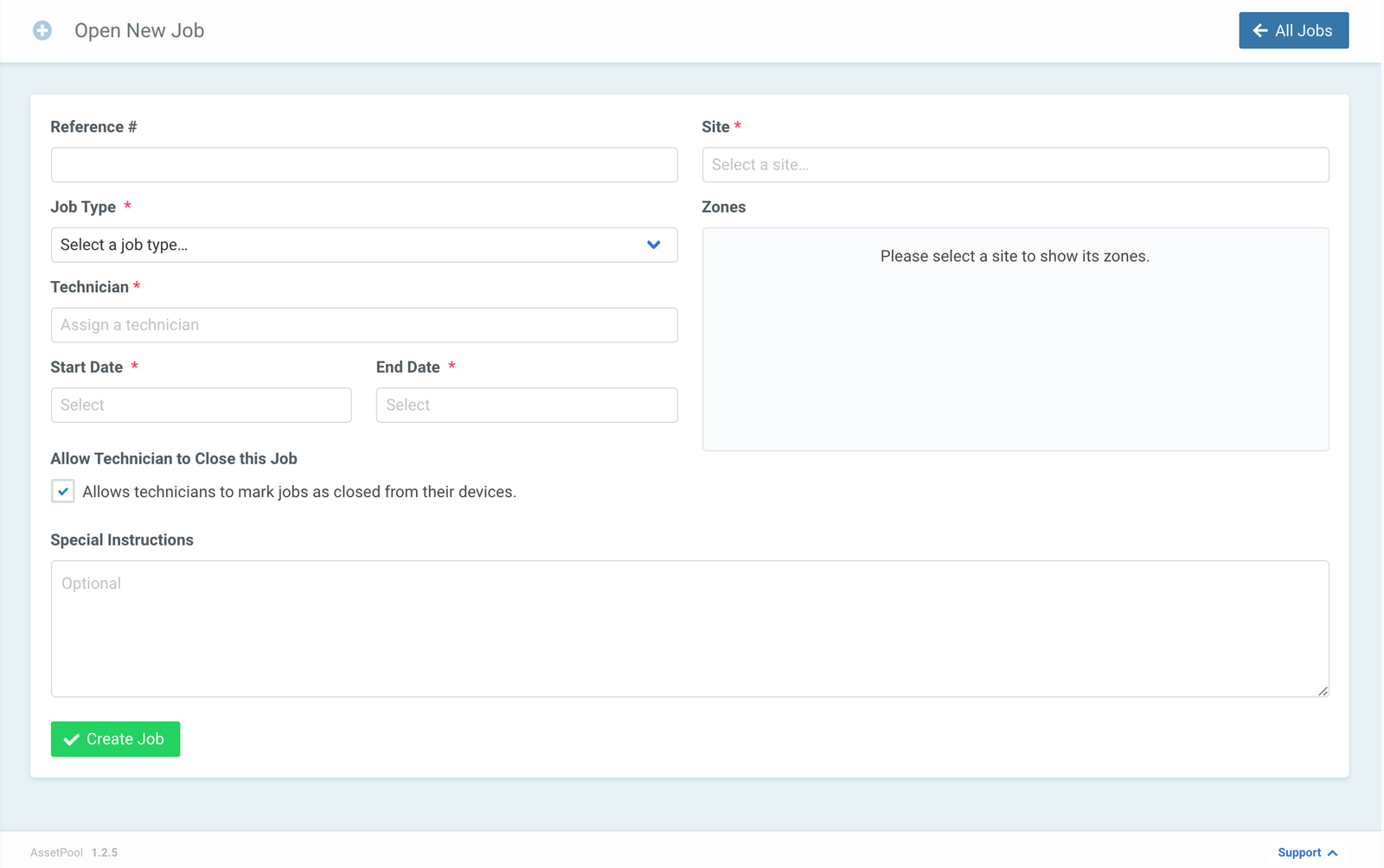 Assetpool New Single Job